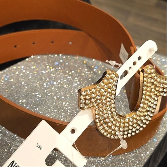 True Religion Rhinestone Horseshoe Buckle Belt main image 5